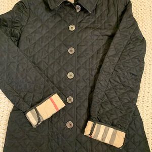 Classic Burberry Brit Diamond Pattern Jacket Size Small.